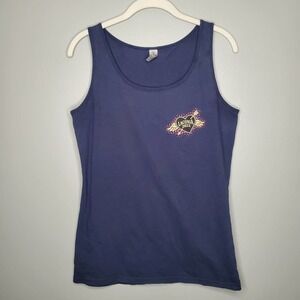 Laconia Bike Week 2022‎ women's tank top size L navy heart roses NH motorcycles